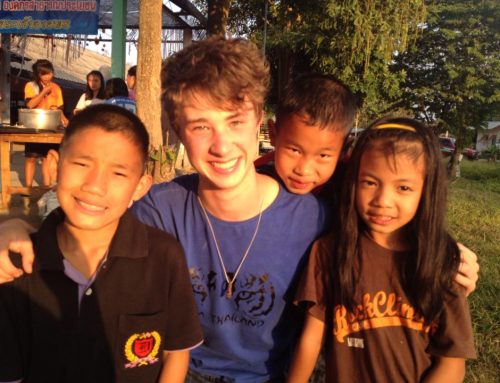 James, son of owners Ewen and Elissa Macpherson, helping out at an orphanage in Thailand